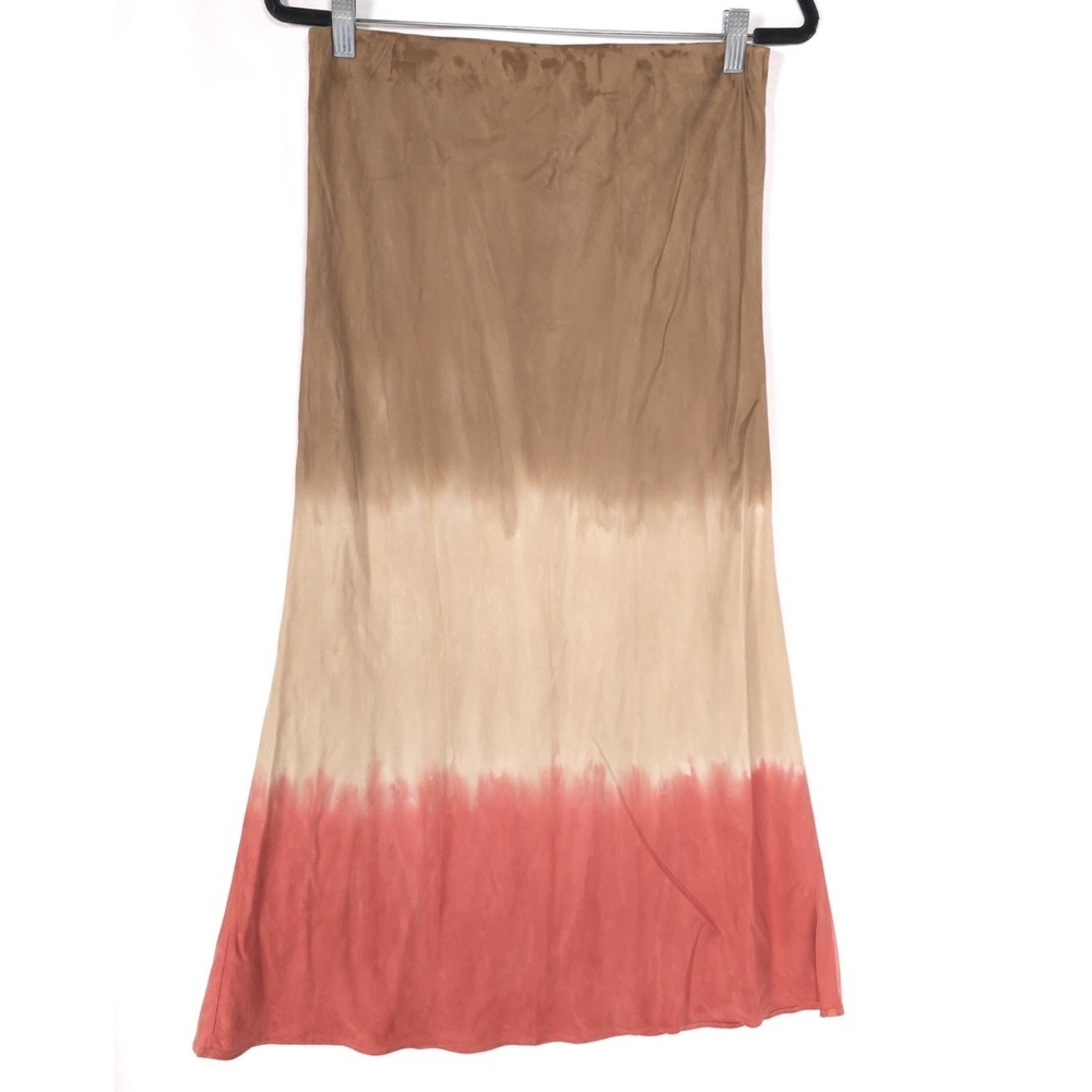 ANTHROPOLOGIE CLOTH & STONE Women's Midi Skirt MEDIUM Pull On Ombré Tie Dye - Picture 3 of 10